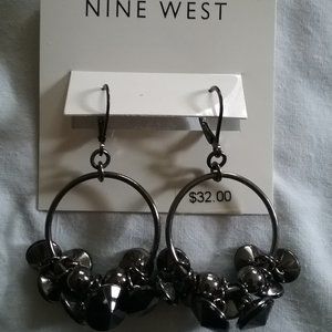 Nine West Black Earrings